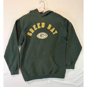 Vintage Green Bay Packers Hoodie Sweatshirt Men's L NFL Team Apparel Green